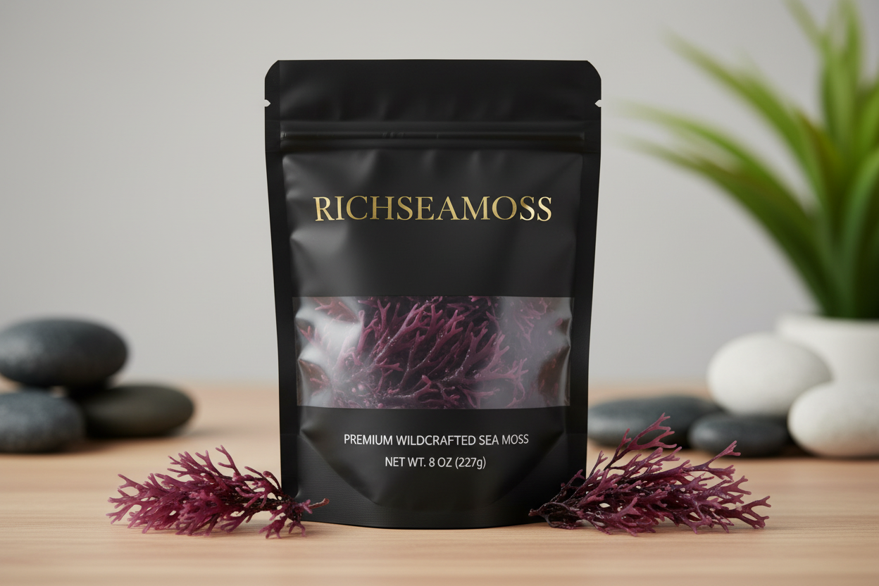 RICHSEAMOSS Purple Sea Moss Pouch